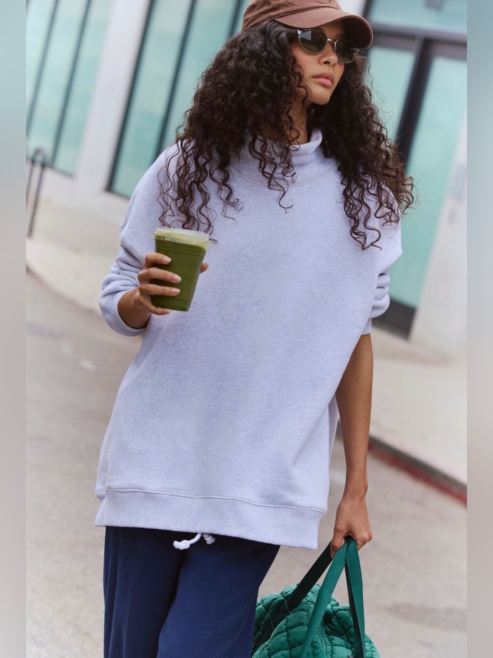 Free People Movement A Cut Above Mock Neck Pullover Sweatshirt